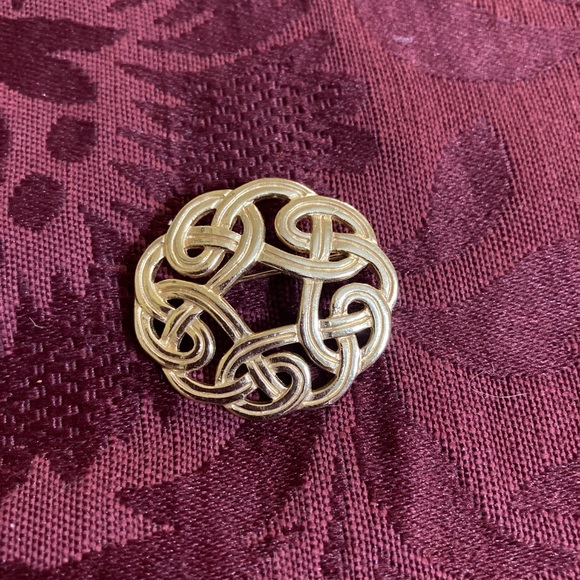 14K GOLD JAMES AVERY ESTATE OPEN WORK SWIRL PIN - GORGEOUS - Picture 13 of 14